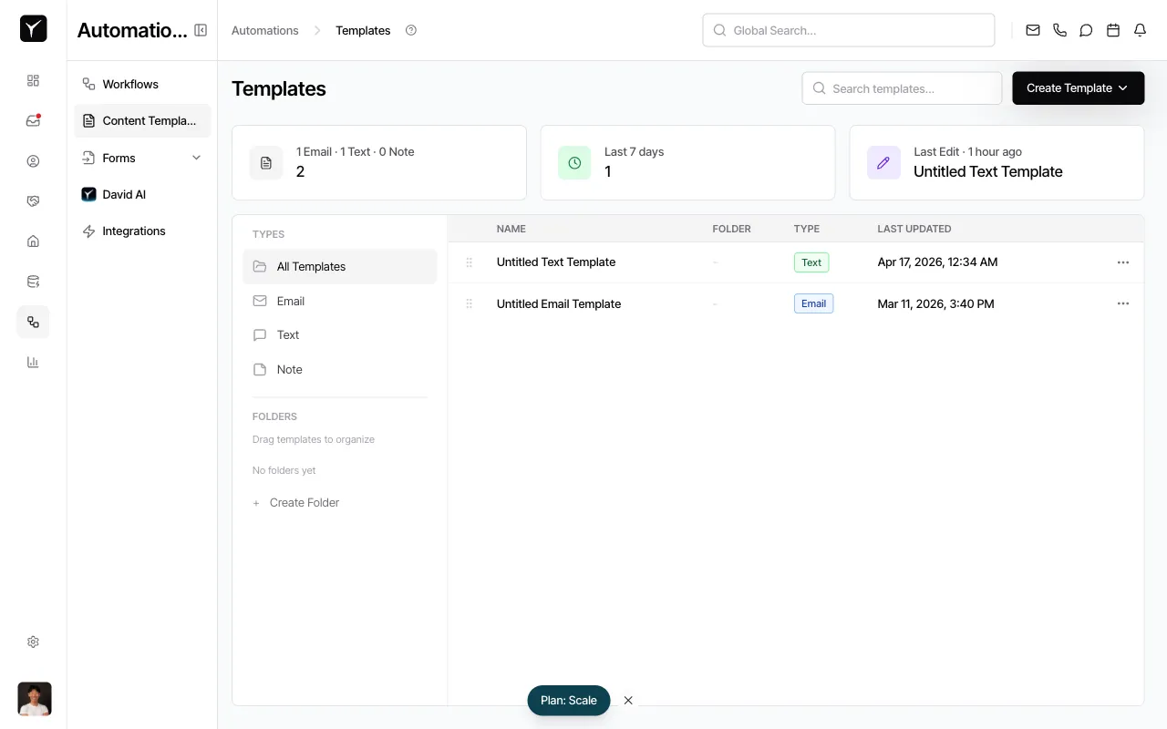 Step 1: Navigate to Templates