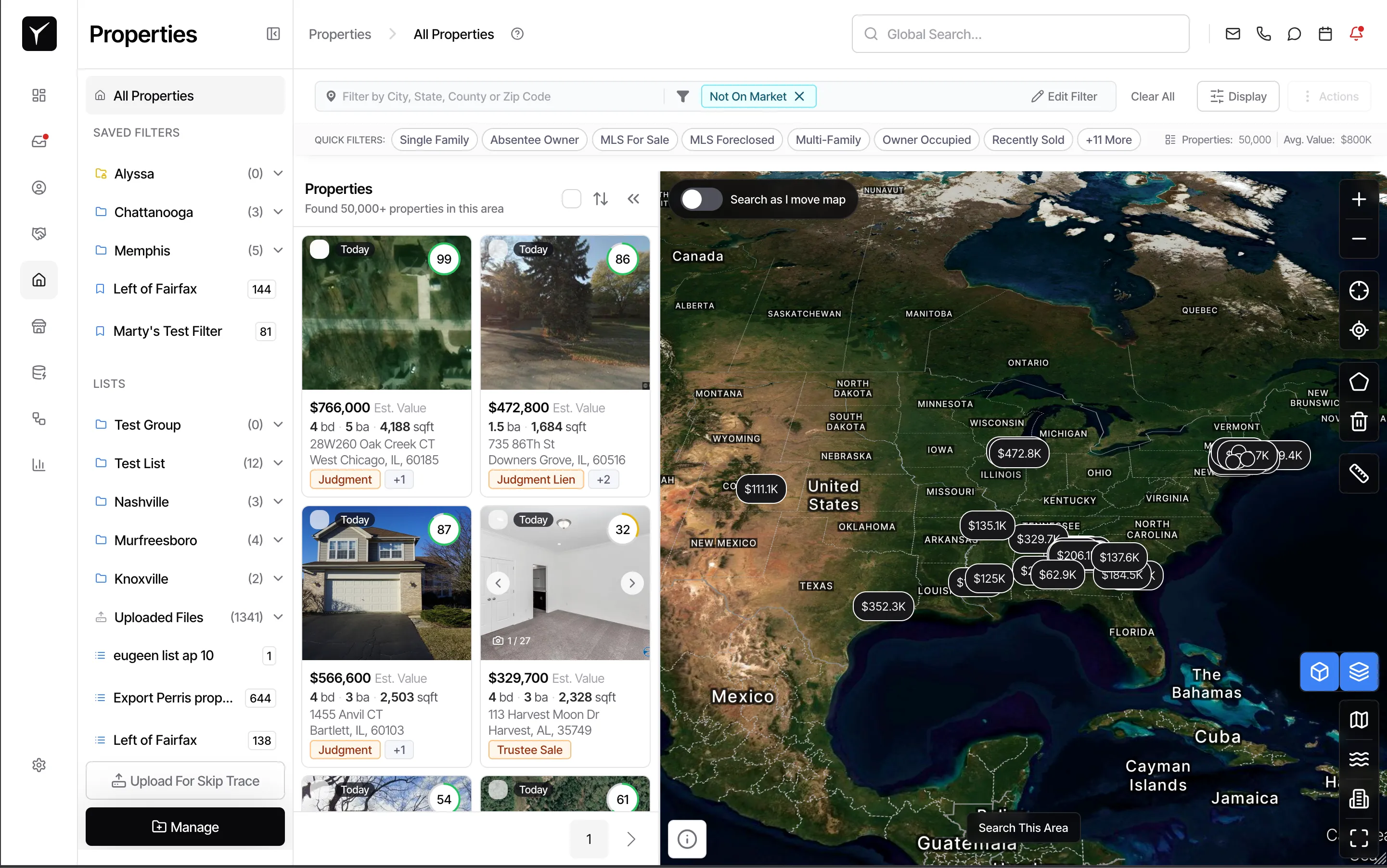 Map view initial state