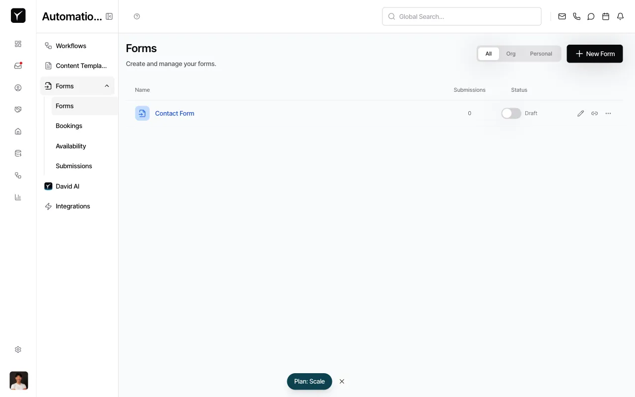 Step 1: Initial page state