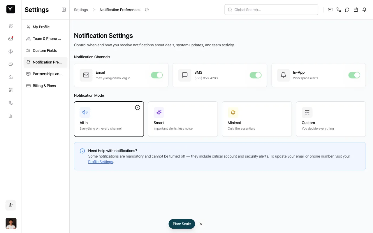 Step 1: Navigate to Notification Preferences