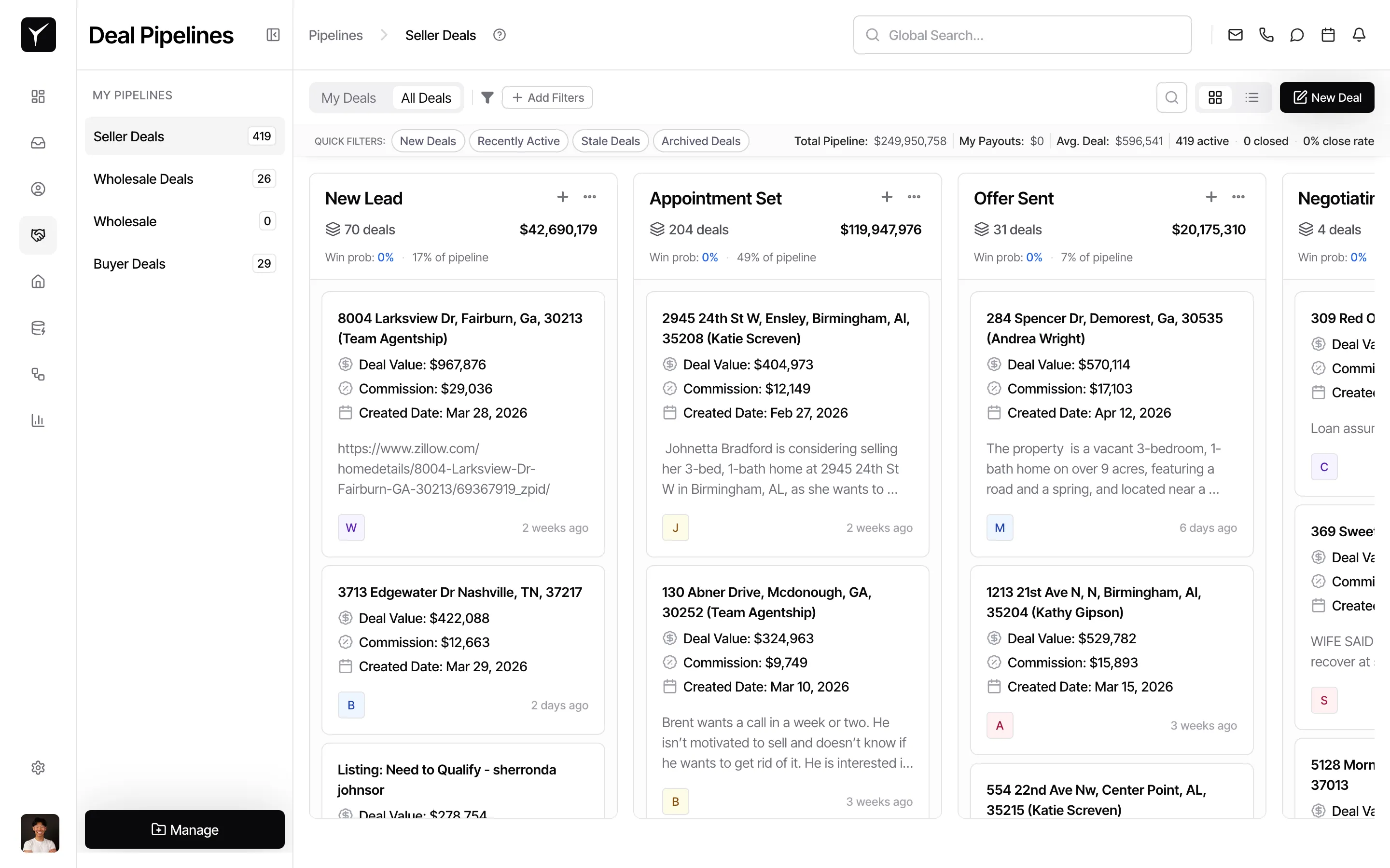 Step 1: Kanban pipeline view