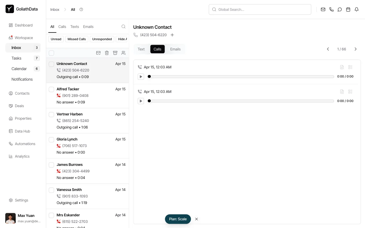 Step 2: Open the conversation detail