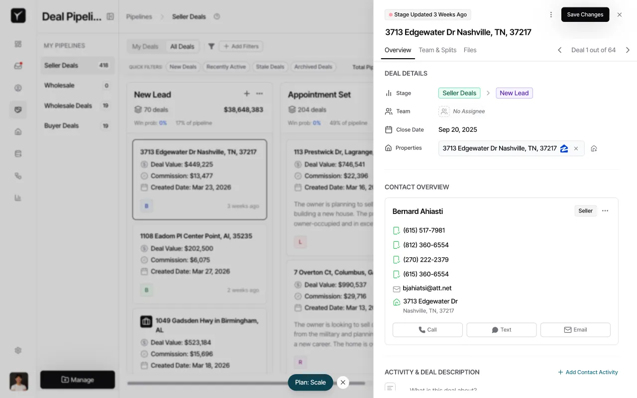 Step 2: Team & Splits tab