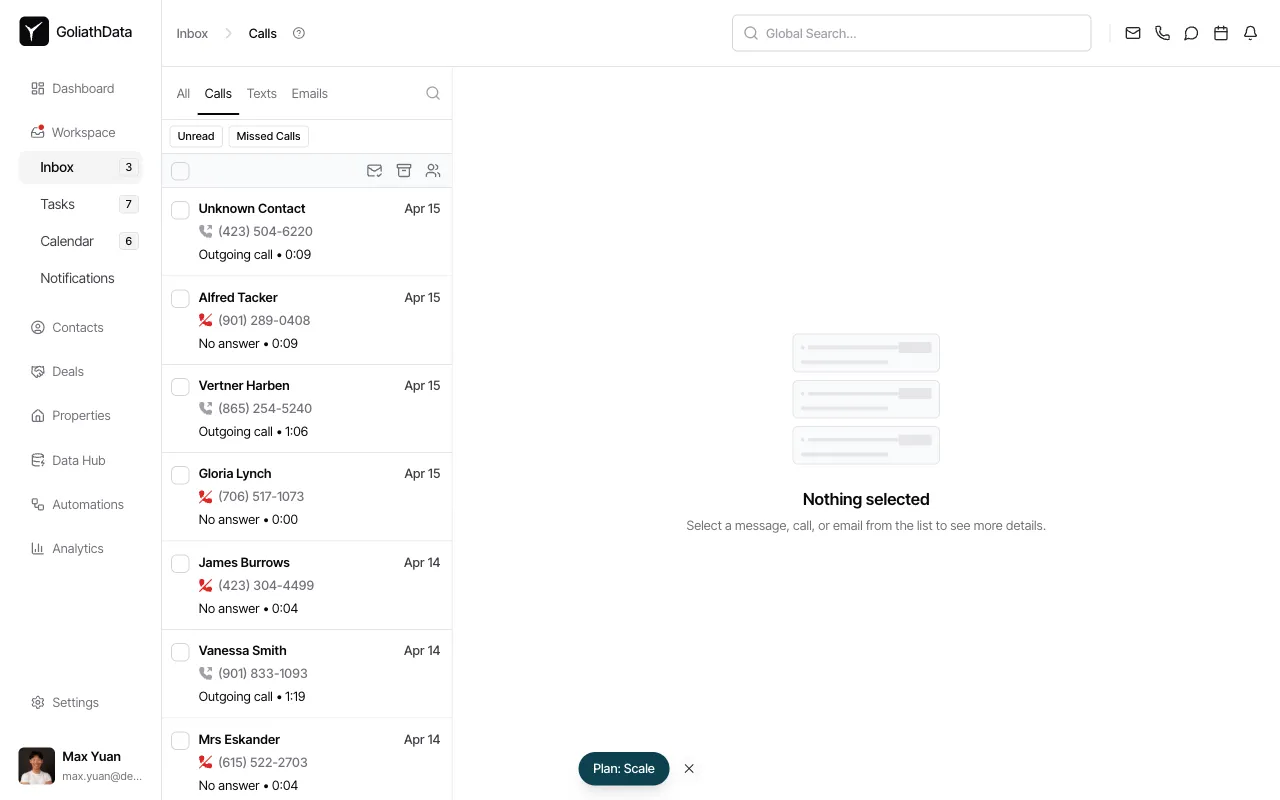 Step 2: Filter by Calls