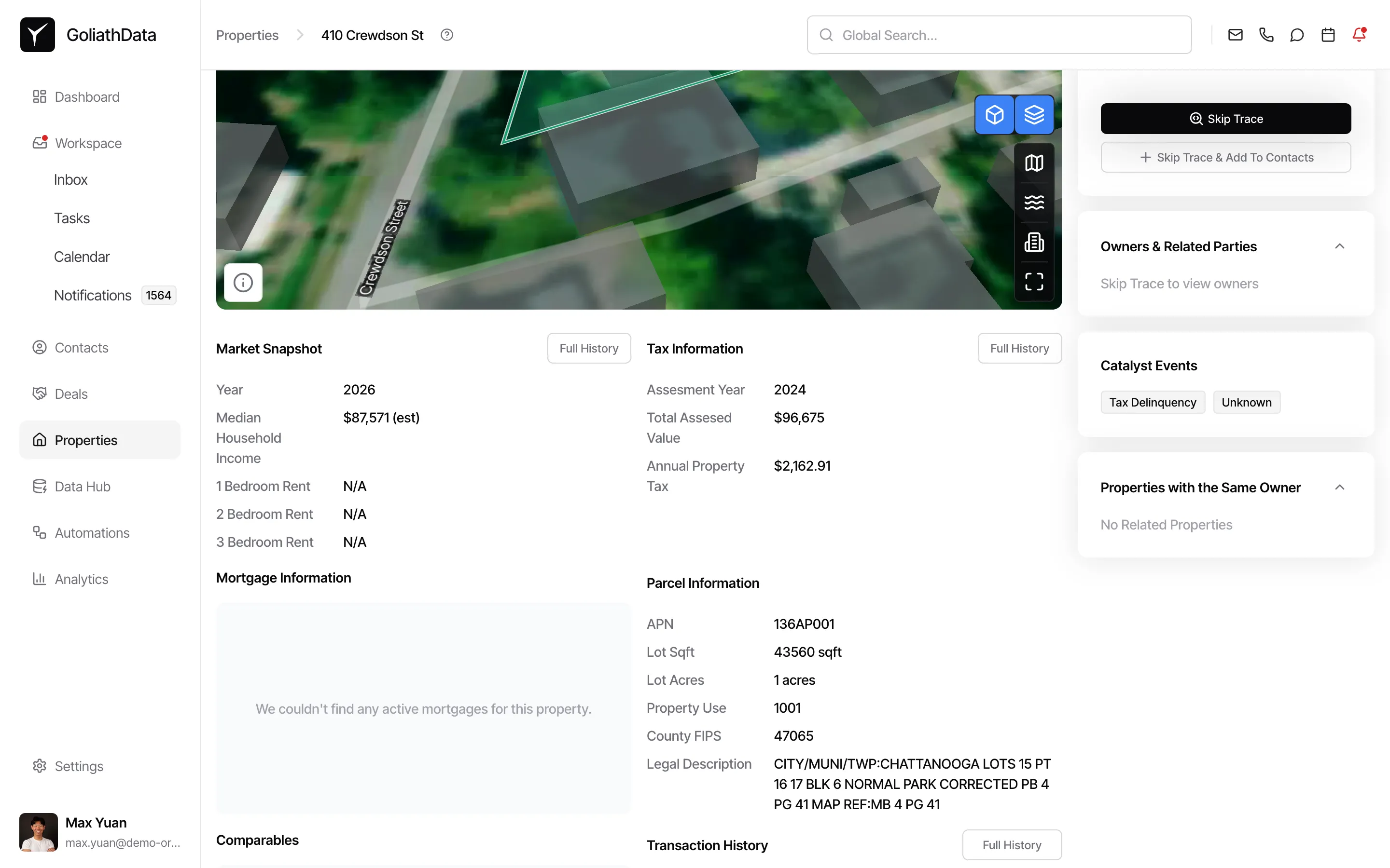 Step 3: Scrolling through sections