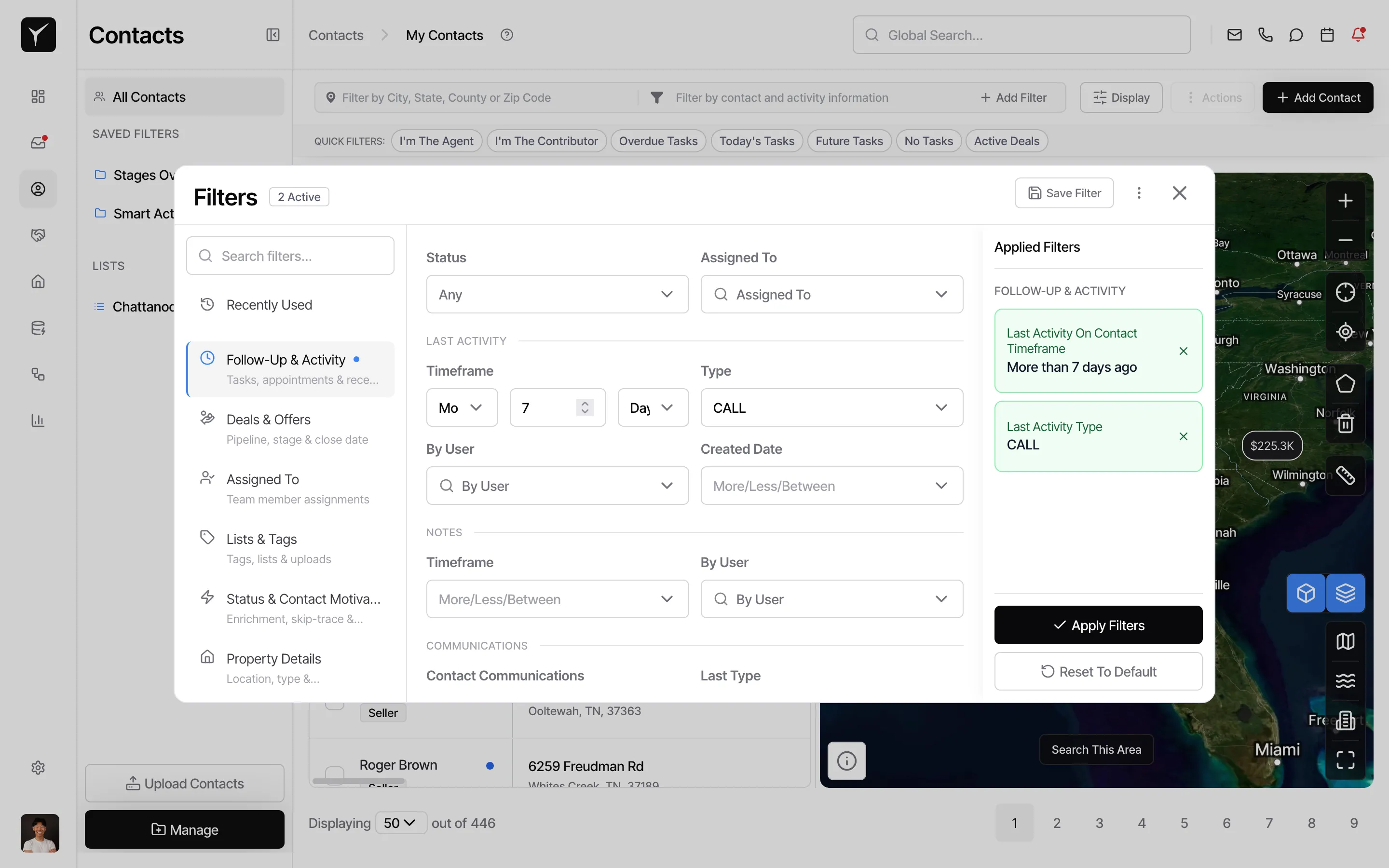 Step 3: Activity filter tabs