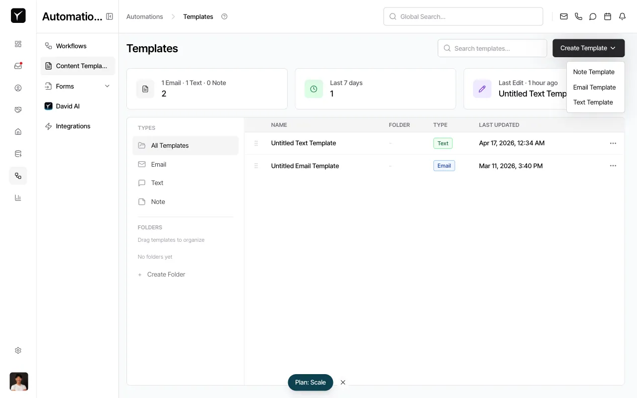 Step 3: Select Email Template