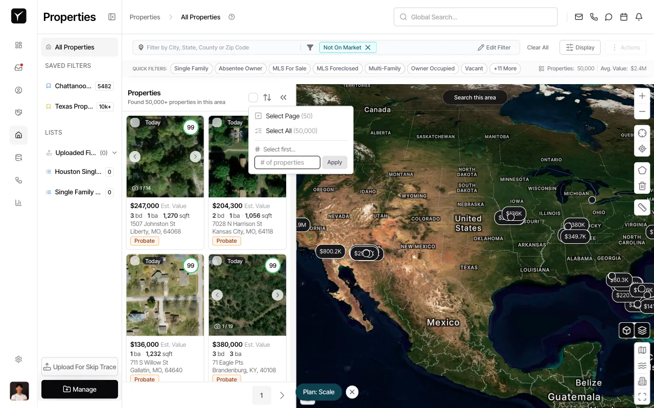 Step 2: Opening the selection menu