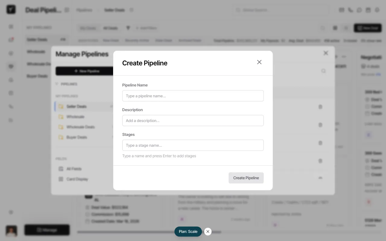 Step 3: Create Pipeline dialog opens