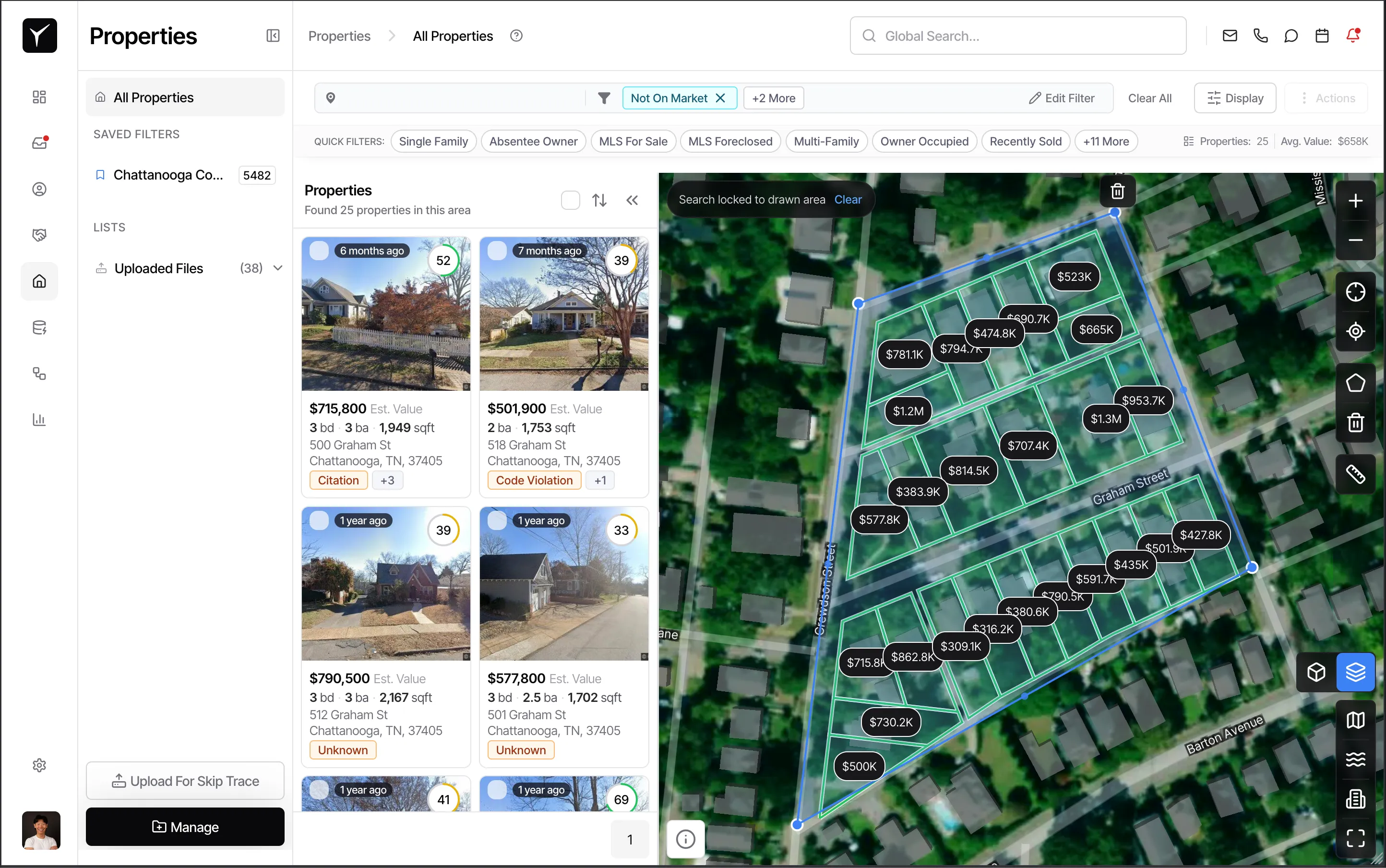 Polygon applied to the map