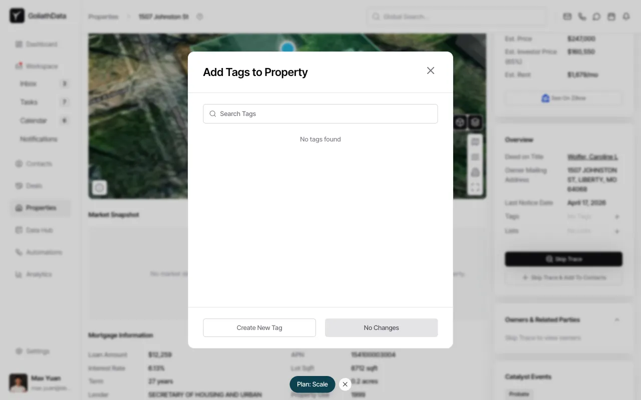 Step 3: Search or create a tag