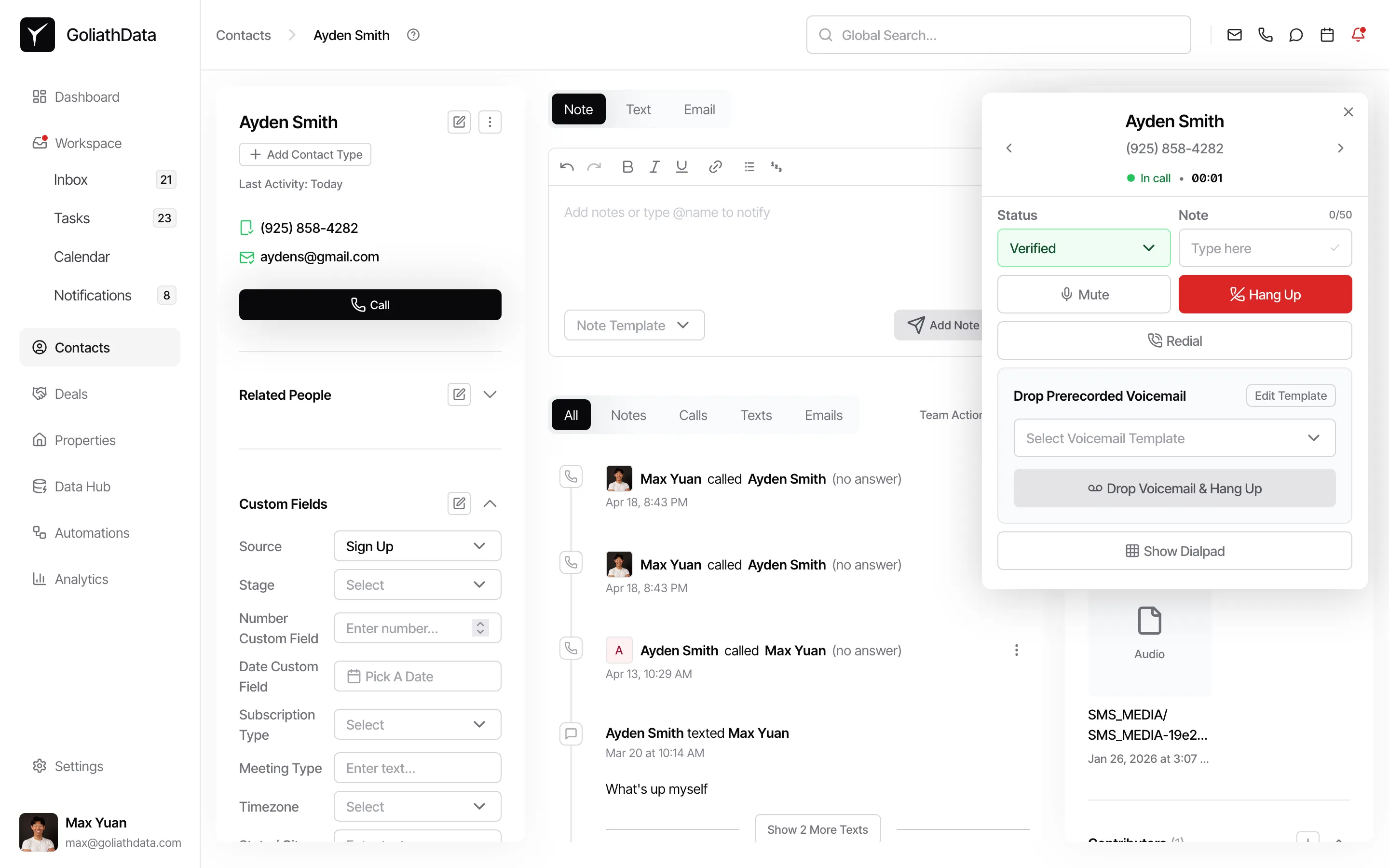 Step 4: Call in progress
