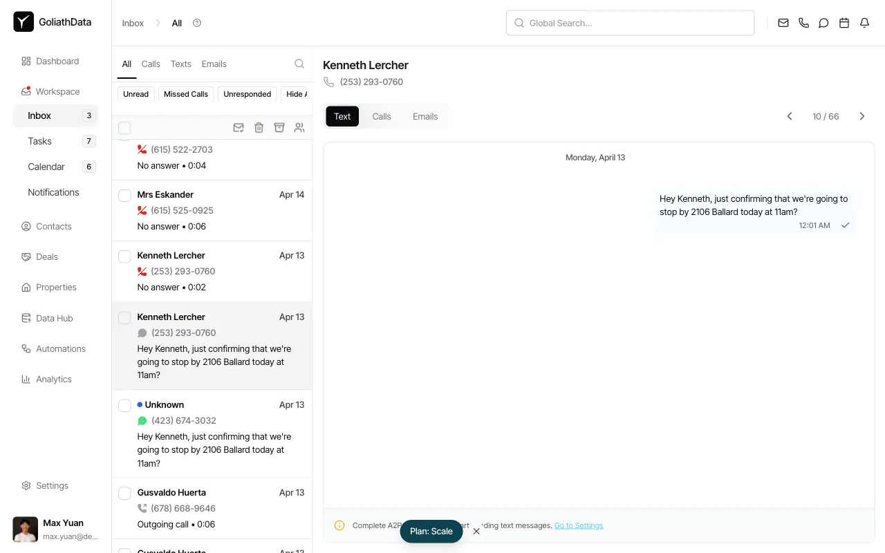 Step 4: Review the conversation history