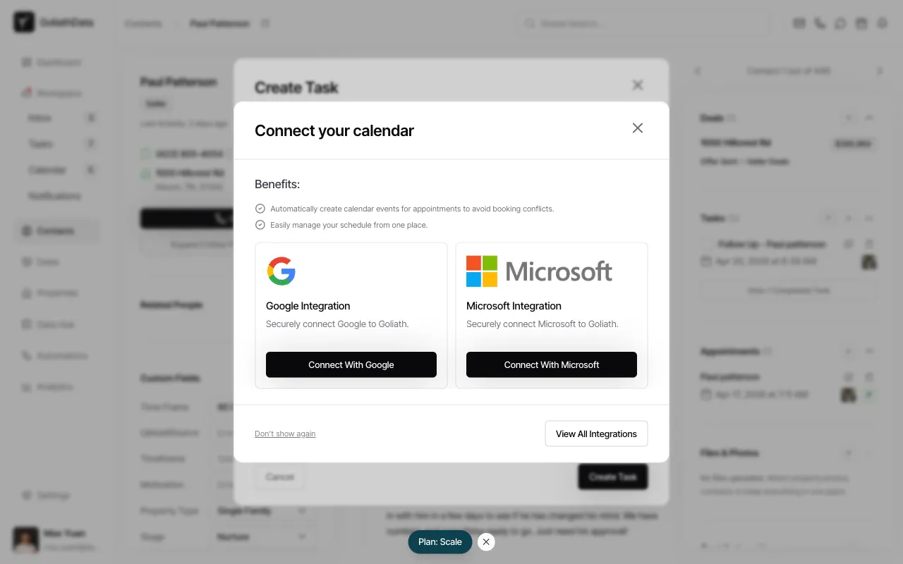 Step 4: Calendar integration prompt