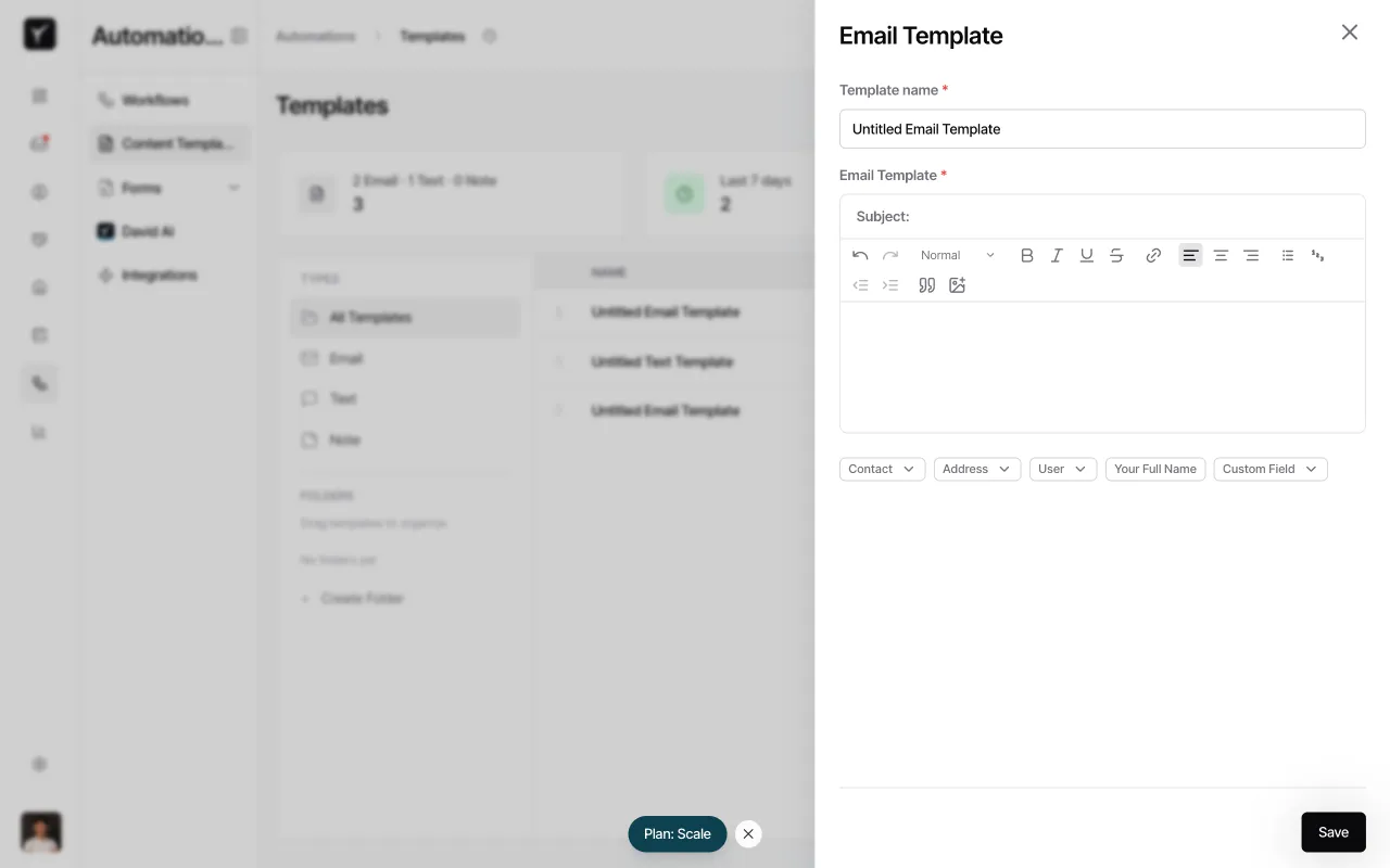 Step 4: Fill in template fields