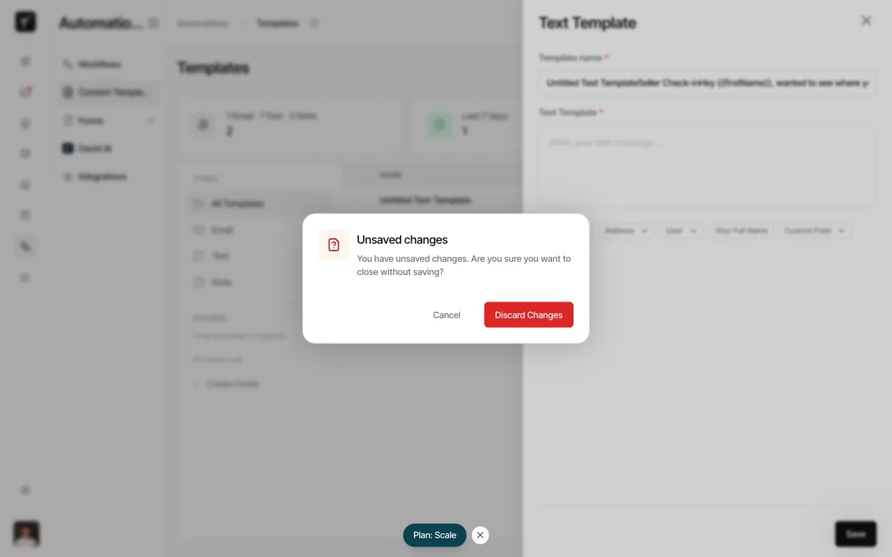 Step 4: Template editor panel
