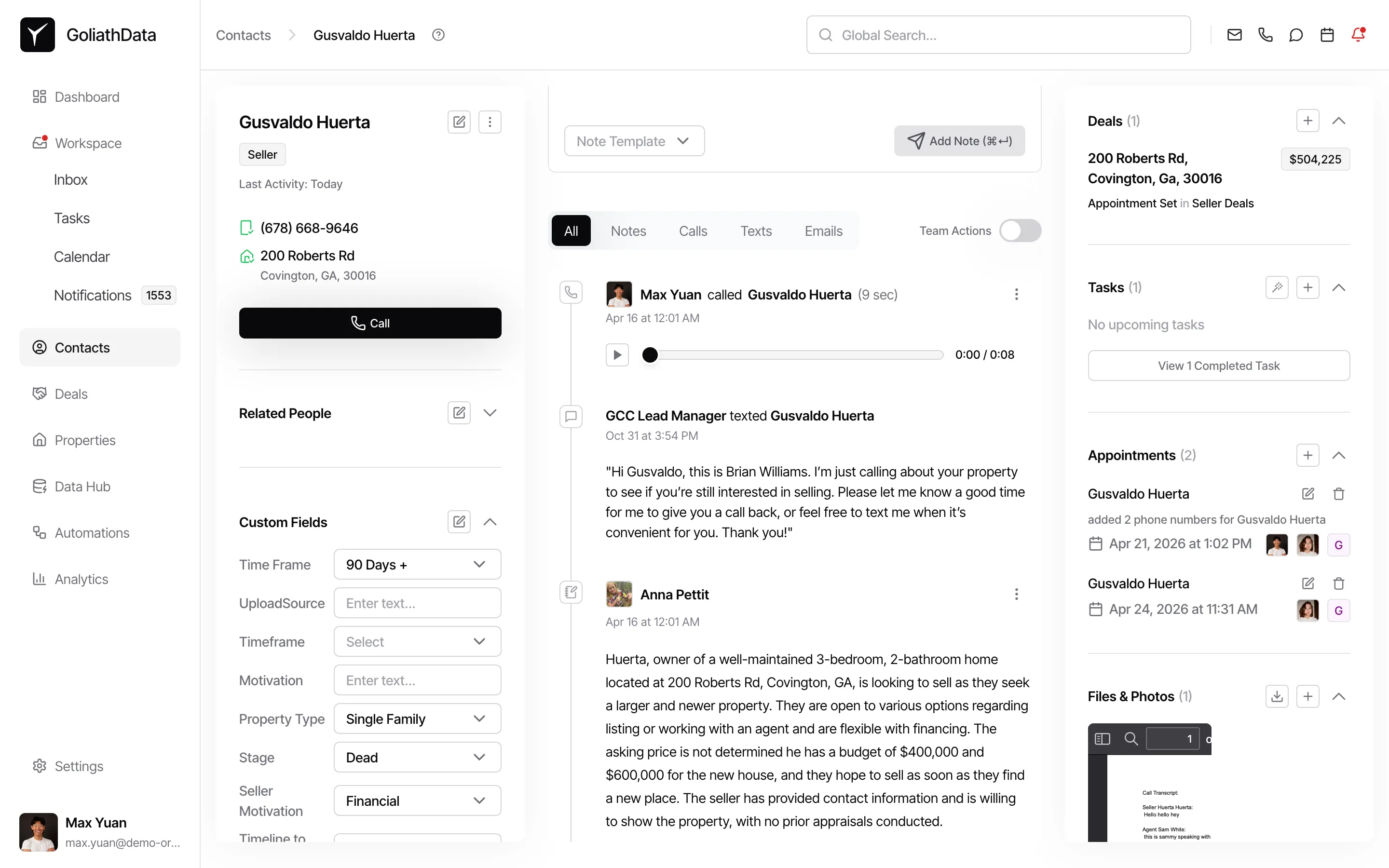 Step 4: Timeline entries