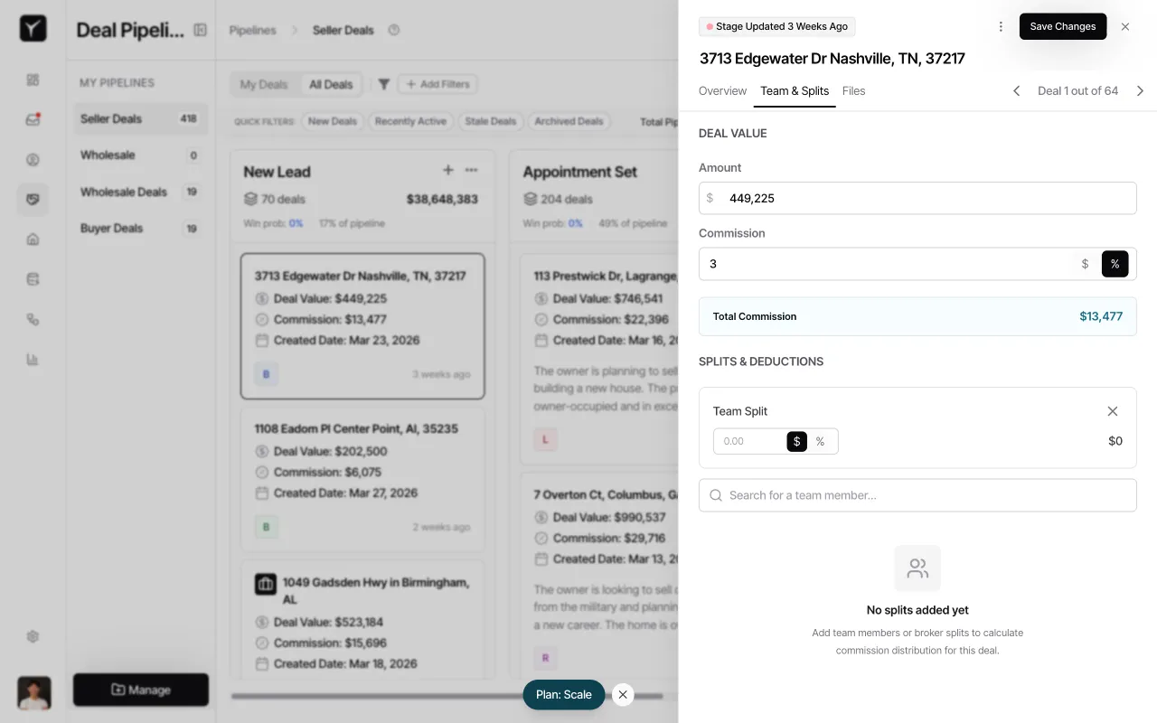 Step 3: Configure team split