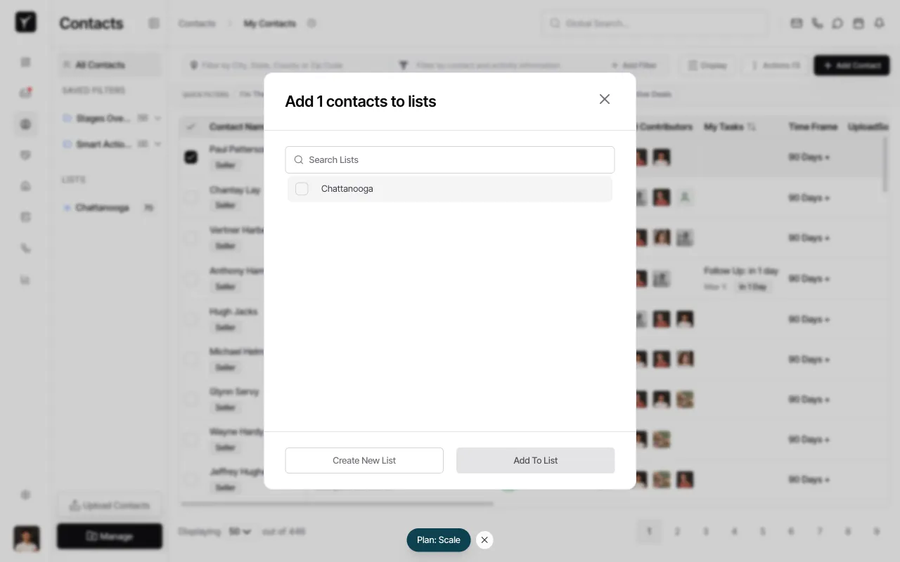 Step 4: Choose or create a list