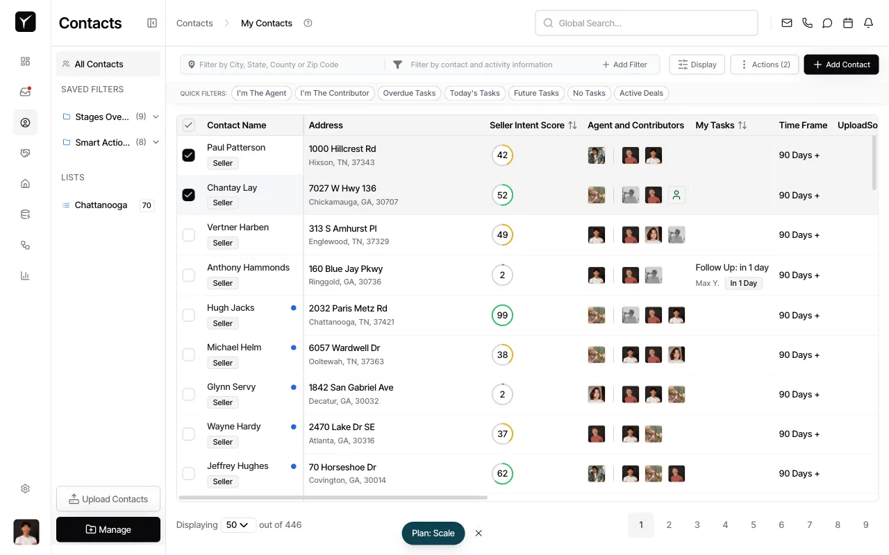 Step 1: Select contacts