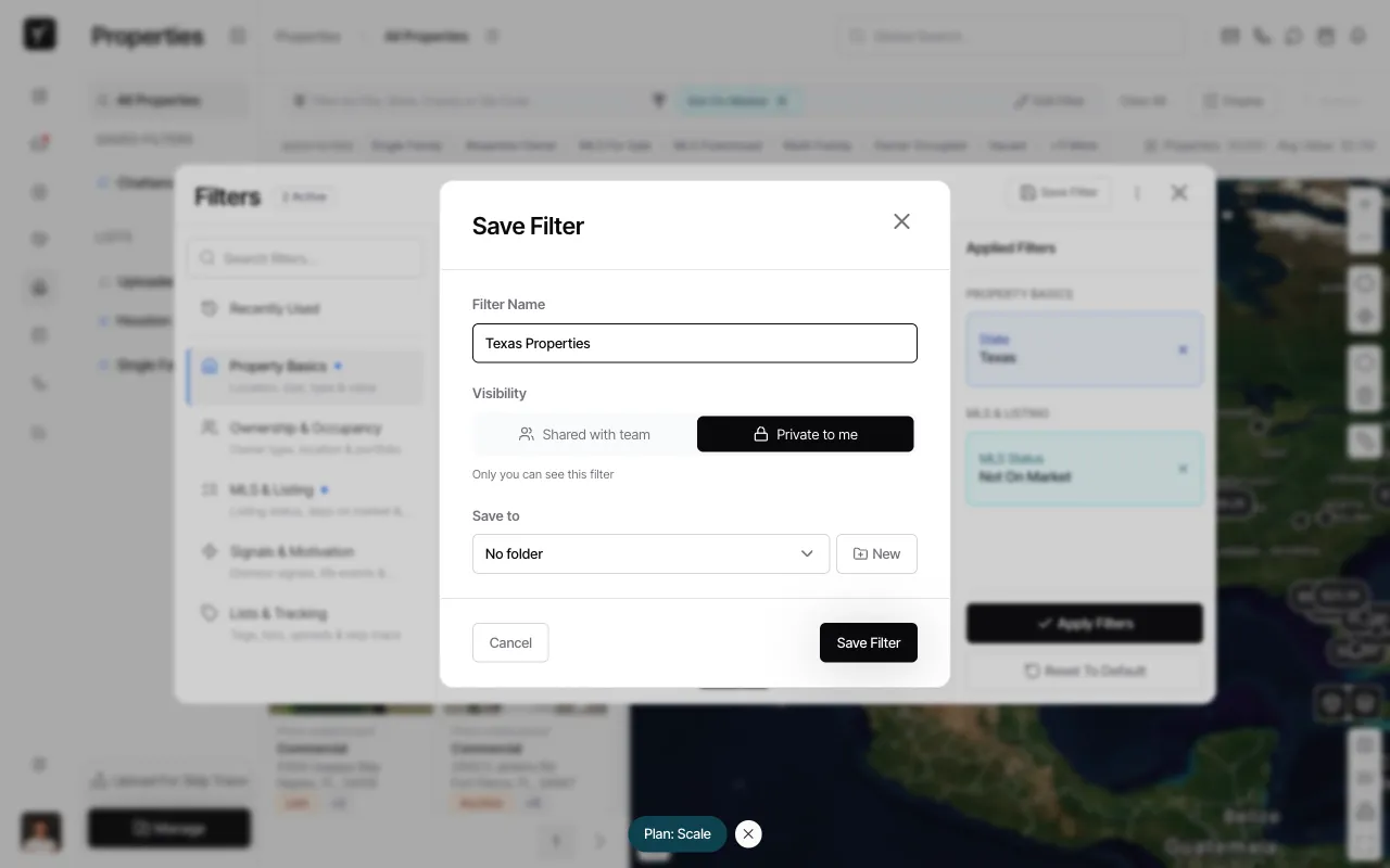 Step 8: Naming and saving the filter