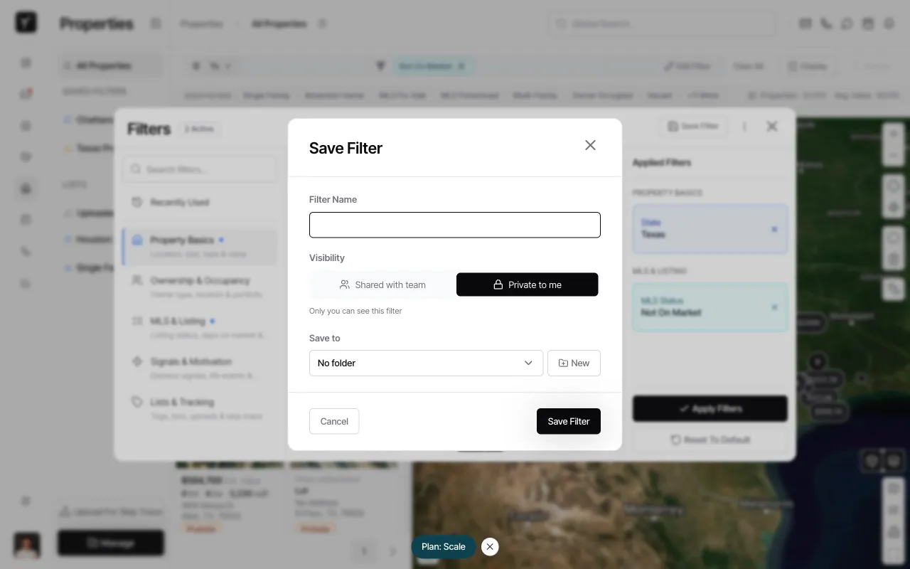 Step 9: Naming and saving the filter