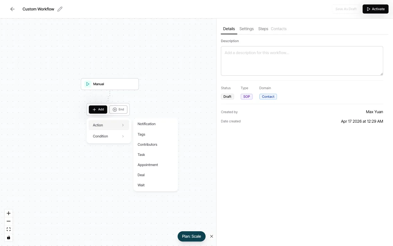 Step 8: Set wait duration