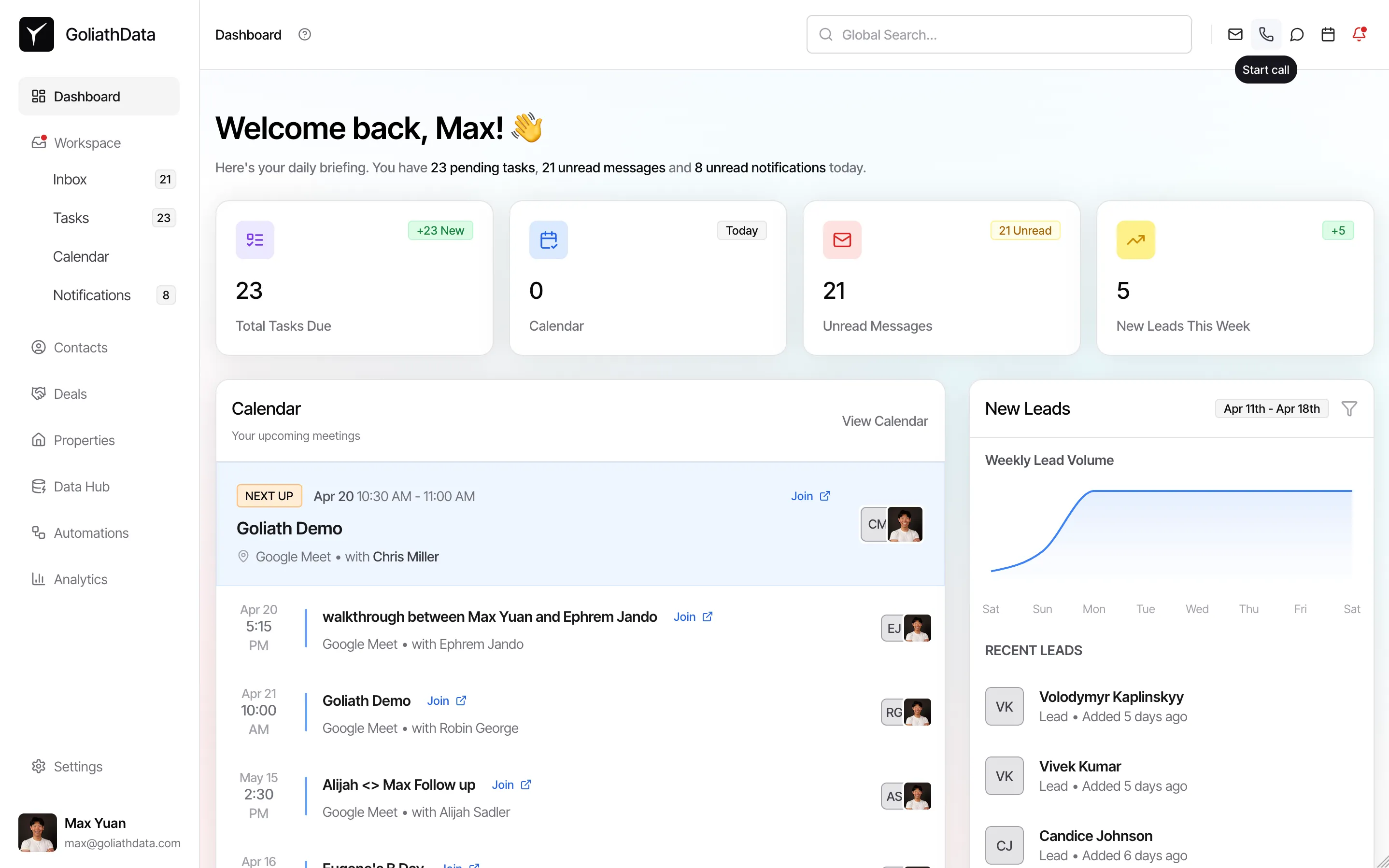 Phone icon in app shell