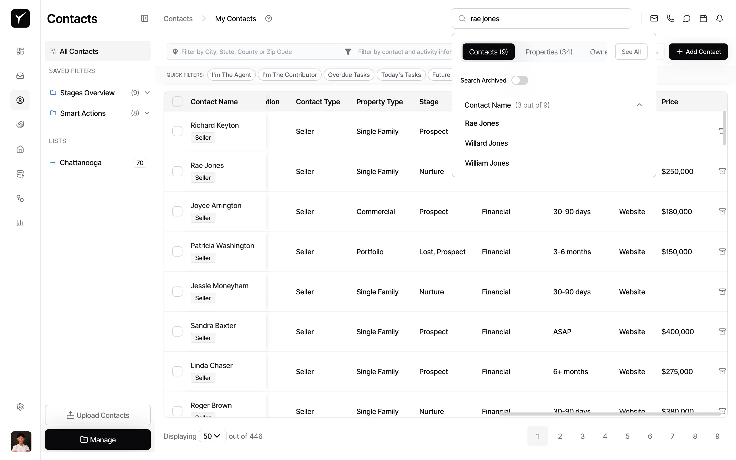 Global Search with results grouped by type