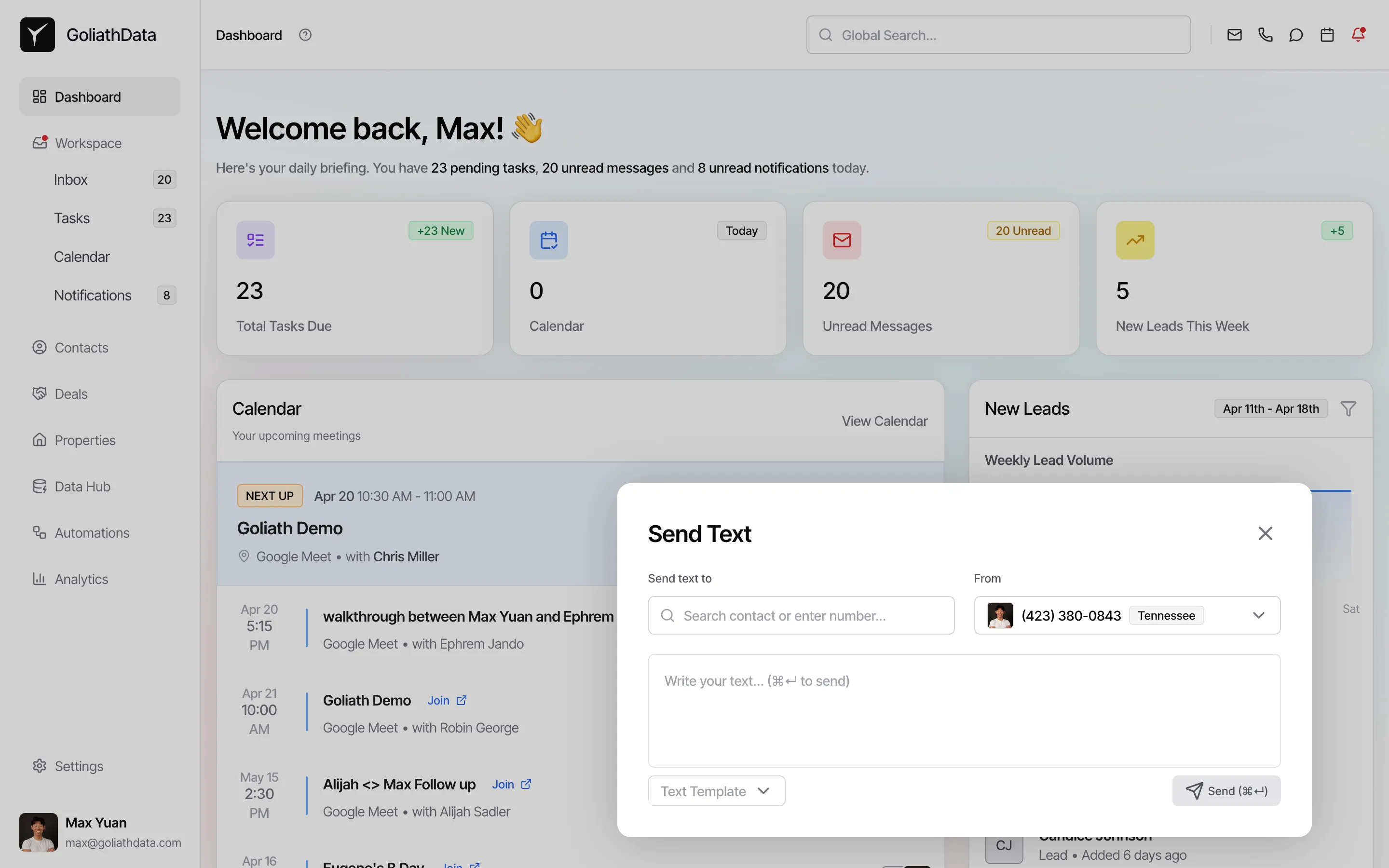Text icon in app header